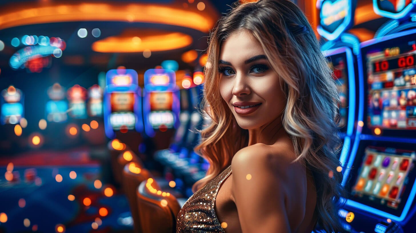 Live blackjack table with dealer and players